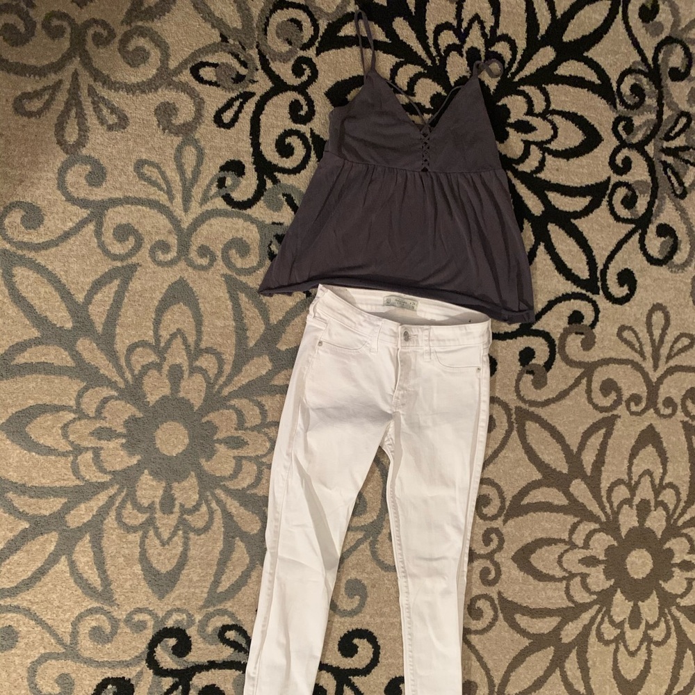 Abercrombie jeans and American Eagle tank